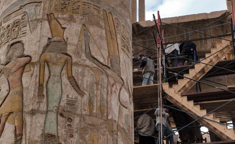 Great Hypostyle Hall in Luxor’s Karnak Temple Undergoes Restoration 