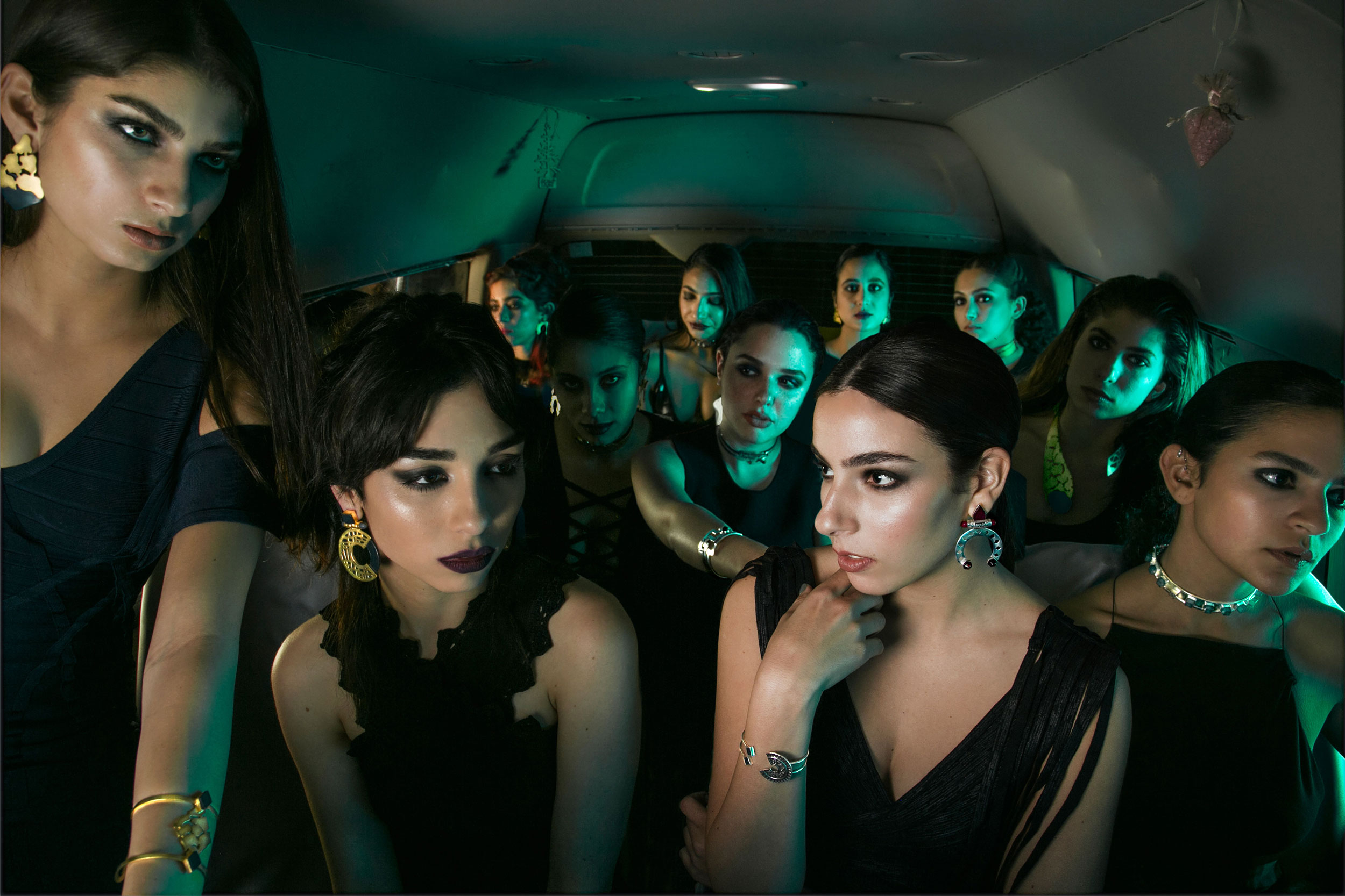 A Microbus Carries Cairo's Fiercest Working Women into the Night in Edgy New Fashion Campaign